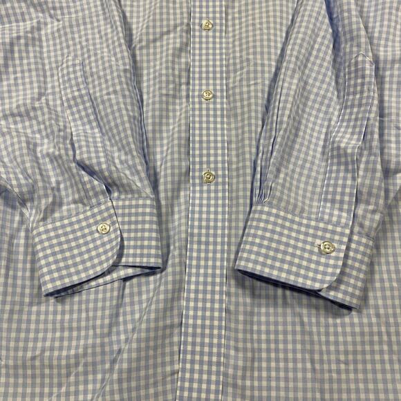 Brooks Brothers Shirt Mens 17.5 34 Madison Non Iron Gingham Check Dress Shirt - Picture 4 of 8